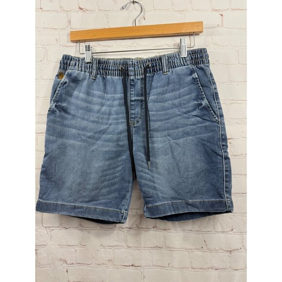 US Polo Assn Jean Shorts Womens Size Small Blue Denim Drawstring Waist - Picture 1 of 7